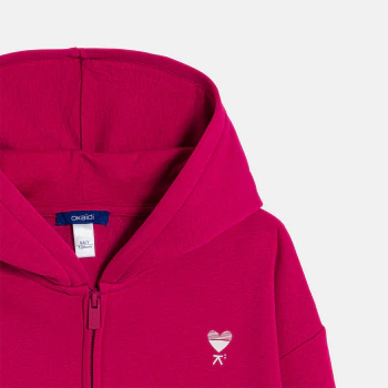 Girl's pink hooded sweatshirt
