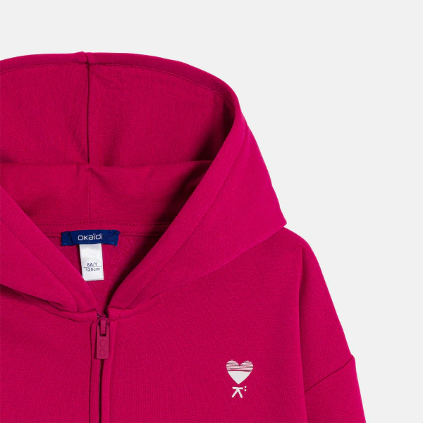 Girl's pink hooded sweatshirt