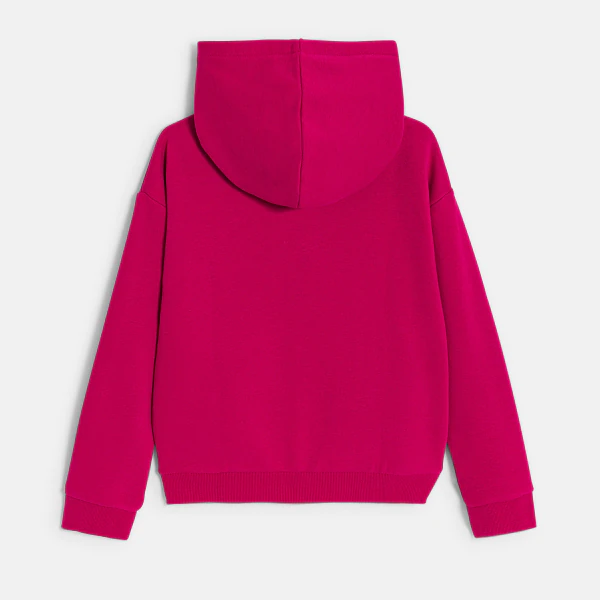 Girl's pink hooded sweatshirt