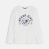 Boy's white slogan T-shirt