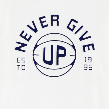 Boy's white slogan T-shirt