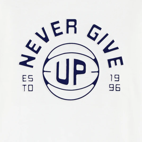 Boy's white slogan T-shirt