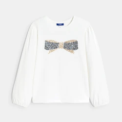 تيشيرت مطرز بالترتر باللون...