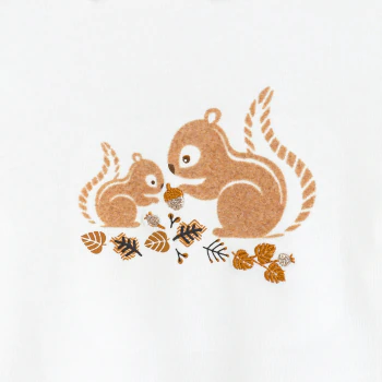 Baby girl's white squirrel blouse