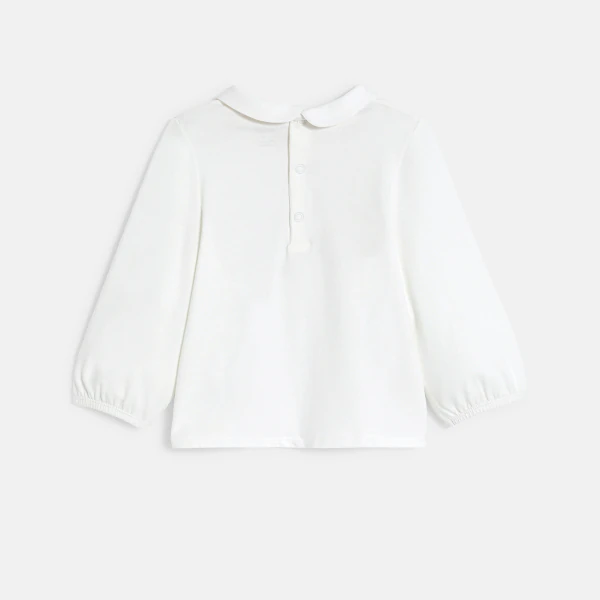 Baby girl's white squirrel blouse