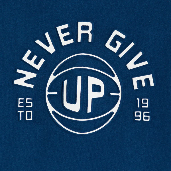 Boy's navy blue slogan T-shirt