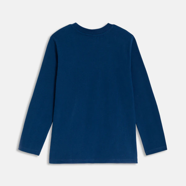 Boy's navy blue slogan T-shirt