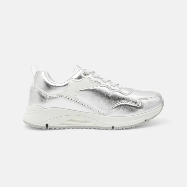 Girl's grey running trainers
