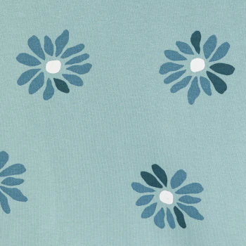 Girl's plain green hoodie with flower motif