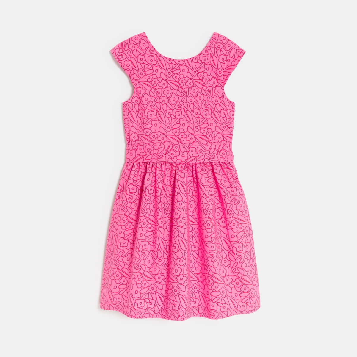 فستان أنيق بدون أكمام باللون الوردي للفتيات فستان أنيق بدون أكمام باللون الوردي للفتيات