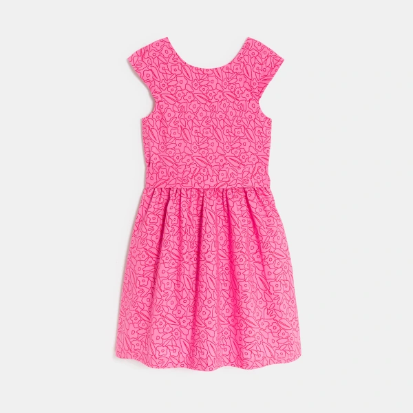 فستان أنيق بدون أكمام باللون الوردي للفتيات فستان أنيق بدون أكمام باللون الوردي للفتيات