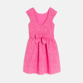 Girl's elegant pink sleeveless dress