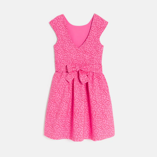 Girl's elegant pink sleeveless dress