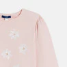 Girl's pastel pink T-shirt with sequin motif