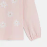 Girl's pastel pink T-shirt with sequin motif