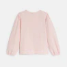 Girl's pastel pink T-shirt with sequin motif