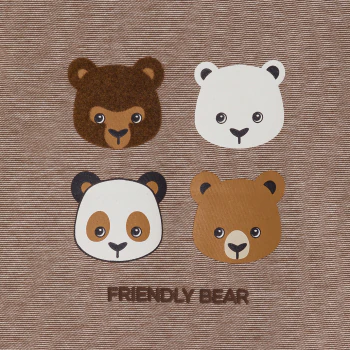 Baby boy's brown bear T-shirt with long sleeves