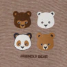 Baby boy's brown bear T-shirt with long sleeves