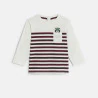 Baby boy's purple striped long-sleeve T-shirt