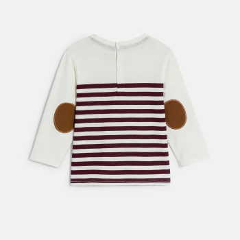 Baby boy's purple striped long-sleeve T-shirt