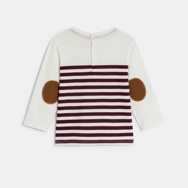 تيشيرت بأكمام طويلة مخطّط باللون الأرجواني للأولاد الصغار تيشيرت بأكمام طويلة مخطّط باللون الأرجواني للأولاد الصغار