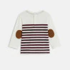Baby boy's purple striped long-sleeve T-shirt