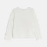 Girl's white Christmas motif T-shirt