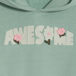 Girl's pastel green slogan...