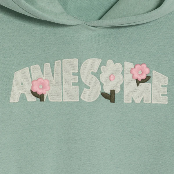Girl's pastel green slogan sweatshirt