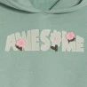 Girl's pastel green slogan sweatshirt