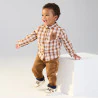 Baby boy's blue checked shirt