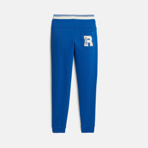 Boy's blue joggers with slogan