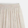 Girl's shiny glitter pleated skirt