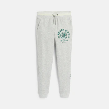 Boy's grey joggers with slogan