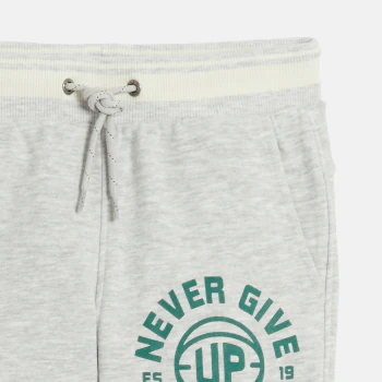 Boy's grey joggers with slogan