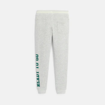Boy's grey joggers with slogan