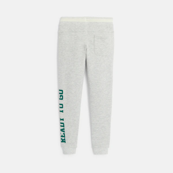 Boy's grey joggers with slogan