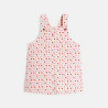 Baby girl's pink heart dungarees