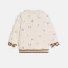 Baby boy's white fleece vegetable jumper