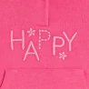 Baby girl's pink embroidered fleece hoodie