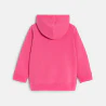 Baby girl's pink embroidered fleece hoodie