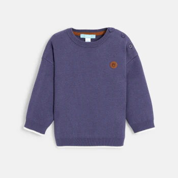 Baby boy's blue knitted jumper
