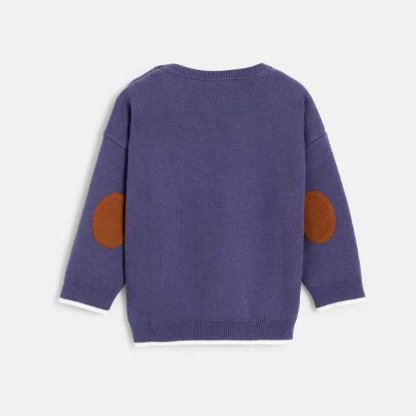 Baby boy's blue knitted jumper