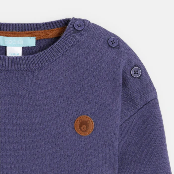 Baby boy's blue knitted jumper