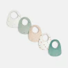 Baby boy's green dog terry bibs (pack of 5)
