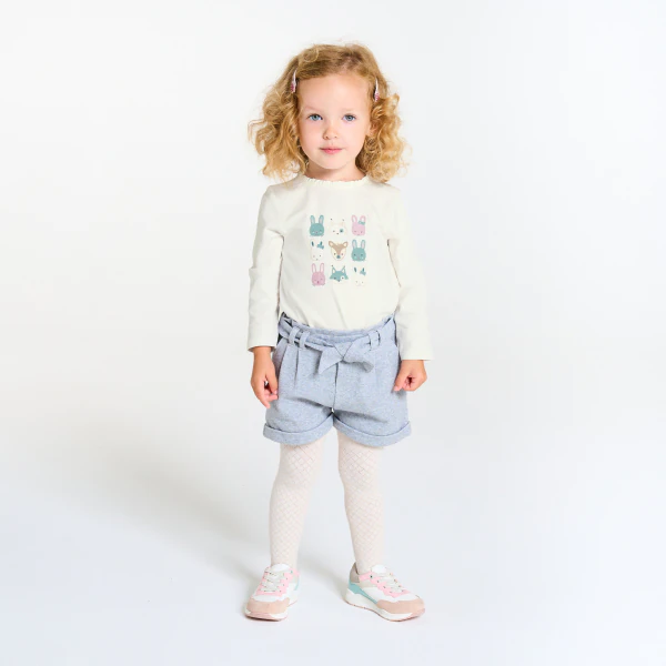 Baby girl's white animal T-shirt
