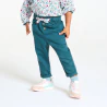 Baby girl's blue cotton twill trousers