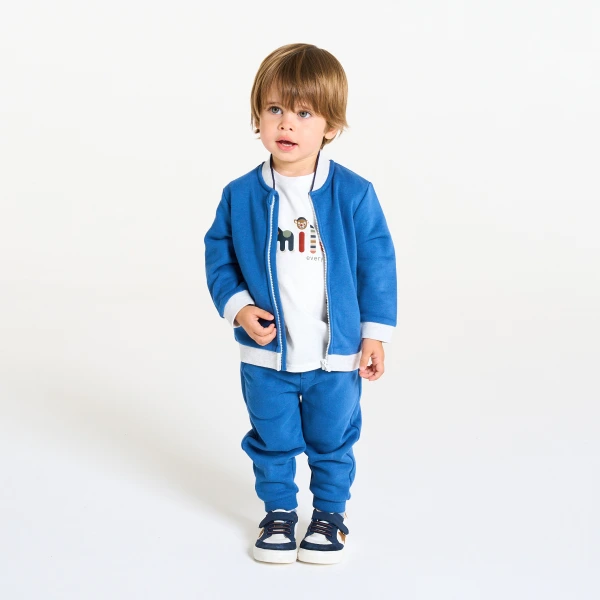 تيشيرت برسمة حيوانات باللون الأبيض للأولاد الصغار تيشيرت برسمة حيوانات باللون الأبيض للأولاد الصغار