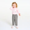 Baby girl's grey high-rise soft trousers