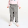 Baby girl's grey high-rise soft trousers